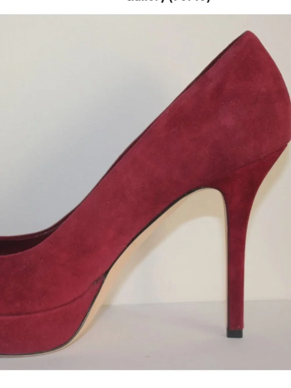 GUCCI Scamosciato Tibet BURGUNDY Red Suede Platform Pumps Shoes Heels Size 38